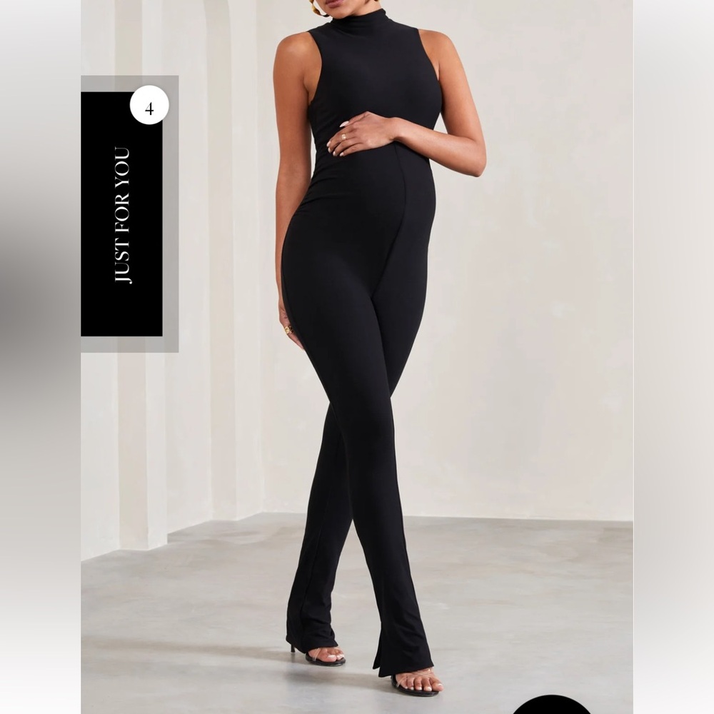 Club L London Black High-Neck Jumpsuit